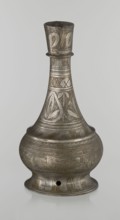 Bottle, Islamic art, Arabic, geometric ornament, plant motifs; neck slender toward the top ending