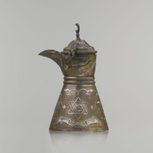 Coffee pot, ; Arabic and Jewish cultural influences; beverage vessel cezve. Decoration: Hebrew
