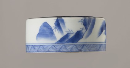 Storage vessel with lid by Zôshuntei Sanpo signature painted underglaze with cobalt: Zoshuntei