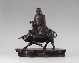 Laozi on a Buffalo, Chinese, Qing dynasty 1644–1911, 19th century; sculpture/figurine depicting