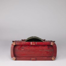 Bell on a stand in the shape of a paifang gate. Chinese art; Chinese culture; Qing dynasty