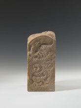Seal stamp, Krieg doctor inscription/ownership; Chinese; dragon with a pearl; dragons iconography;