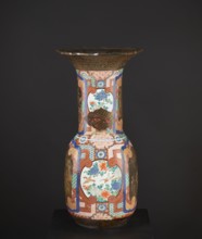 Vase, Japanese, birds, pines, ceramics, geometric decorations, vases, vase bases, decorative