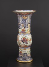 Vase, maker, Japanese; ceramics; colored porcelain Imari; 19th century; floral decorations;