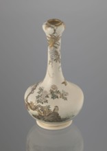 Vase, Yabu Meizan 1853–1934, c. 1900 Meiji 33, Osaka, Japan. Onion-shaped vase on a low ring foot