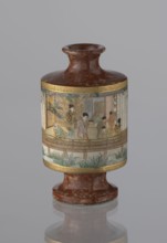 Vase, Kinkôzan Sôbei VII 1867–1927 maker; Kinkôzan workshop co-creator. Vase in the shape of a sake