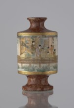 Vase, Kinkôzan, Sôbei VII 1867–1927 maker, Kinkôzan workshop. Genre scenes, Japanese art, ceramics,