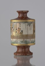 Vase, Kinkôzan Sôbei VII 1867–1927 maker, Kinkôzan workshop; ; genre scenes; Japanese art;
