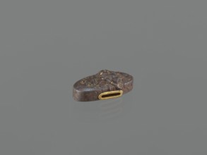 Sword hilt cap kashira, demons oni decoration, Japanese art, hilt for katana, lightning motif, Edo