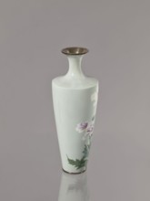 Vase, poppies and flowers iconography; Japanese; Meiji–Taisho period, ca. 1910–1920; cloisonné