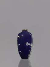 Vase, lilies; Japanese art; Japanese; Meiji 1868–1912; cloisonné enamel; 19th/20th century Meiji