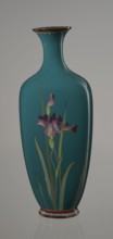 Vase, gift, repossession Krakow, irises, flowers iconography, Meiji 1868–1912, Japanese art,
