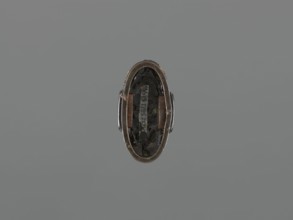 Sword hilt cap kashira, ; subject: flowers and twigs; materials/technique: grained background with