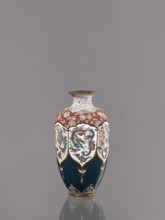 Vase, gift, repossession. Cloisonné enamel vase on a small ring-shaped foot, with a short neck