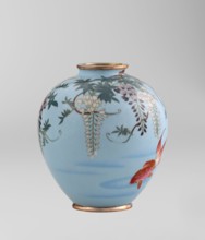 Vase by Gonda Hirosuke 1865–1937, cloisonné enamel, circa 1890–1910 Meiji 23–43, Nagoya, Japan.