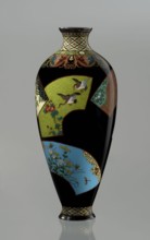 Vase by Namikawa Yasuyuki 1845–1927, cloisonné enamel, ca. 1890–1905 Meiji period. Small, slender