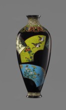 Vase by Namikawa Yasuyuki 1845–1927, cloisonné enamel, ca. 1890–1905 Meiji period. Small, slender