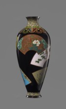 Vase by Namikawa Yasuyuki 1845–1927, cloisonné enamel, ca. 1890–1905 Meiji period. Small, slender