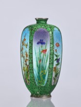 Vase, gift, repossession Krakow — elongated hexagonal cloisonné enamel vase with a narrow spout.