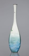 Vase, Kawaguchi Bunzaemon 1860–post 1910, craftsman. Slender cloisonné enamel vase with a long thin