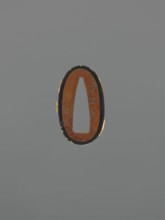 Metal collar ending a sword hilt fuchi, Nara, Toshinaga 1667–1736 author, Nara school, geese,