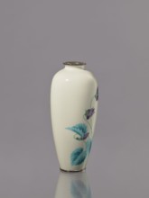 Vase, Flowers iconography. Japanese, Taisho period ca. 1912–1926. Cloisonné enamel. Nagoya, Japan.