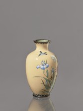 Vase, ; flowers and birds decoration; Meiji period Japan, ca. 1900; cloisonné enamel on vessel;