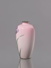 Vase, cloisonné enamel, decorated with flowers and irises; Taisho period, ca. 1912–1926; Nagoya,