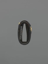 Metal collar ending a sword hilt fuchi, Kita, Takenori metalworker, Mito school, Japanese, Edo