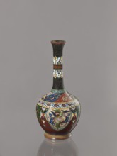Vase, Japanese, Meiji period 1868–1912, ca. 1900. Cloisonné enamel vessel decorated with birds,