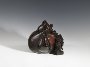 Censer kôro, figurative scenes, Japanese art, gourds, Japanese culture, Meiji 1868–1912, bronzes.