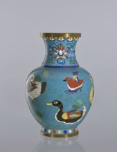 Vase, : Paderewski, Ignacy Jan 1860–1941. Chinese art; Chinese; Qing dynasty 1644–1911. Cloisonné