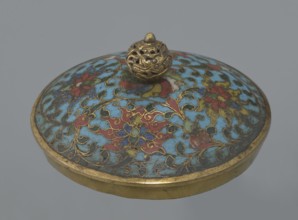 Tin with a lid, Chinese art, Chinese, Qing 1644–1911, Qianlong period, cloisonné enamel;