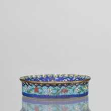 Bowl, 19th century, China. Cloisonné enamel decorative vessel, height 2.3 cm, diameter 9.4 cm.