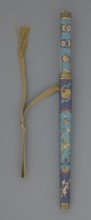 Travel cutlery set in case: 19th-century Chinese Qing cutlery. a Knife with a cloisonné enamel