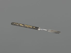 Fork with knife handle kozuka, Japanese; Edo period 1603–1868, 18th century; materials/objects: