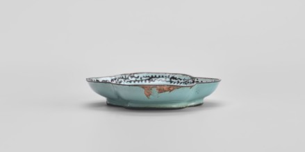 Plate, painted enamel on vessel, Chinese, Qing 1644–1911, 18th century, genre scenes, height 1.3