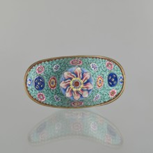 Bowl, painted enamel, Qing 1644–1911, China, 18th/19th century; decorated with boats, lotuses,
