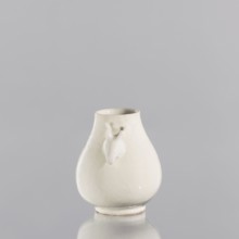 Vase, Chinese, porcelain blanc de Chine, decorative vessel, Qing 1644–1911, 2nd quarter of the 17th