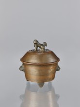 Censer with cover, Qing dynasty 1644–1911, 19th century, China. Censer with two handles in the