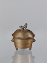 Censer with cover, Qing dynasty 1644–1911, 19th century, China. Censer with two handles in the