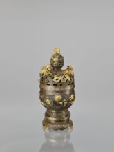 Censer with a cover on a base, Qing style, Chinese, 18th century. Bronze ceremonial vessel censer