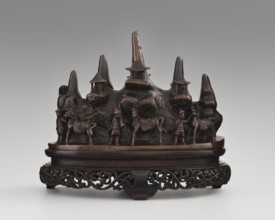Brush stand on base, Chinese, Qing dynasty 1644–1911, 19th century. Materials: painting implements;