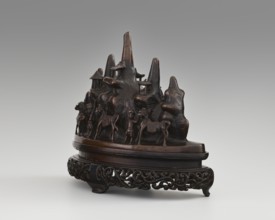 Brush stand on base, Chinese, Qing dynasty 1644–1911, 19th century. Materials: painting implements;