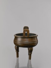 Ding-type incense burner on a stand;, 19th century, China, Qing dynasty 1644–1911. Bronze