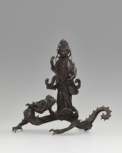Guanyin on a dragon;, Chinese; Qing dynasty 1644–1911, 18th century; sculpture, figurine; materials