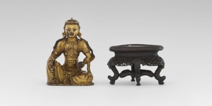 Bodhisattva Manjushri, on a base. Chinese art; Chinese, Southeast Asian; Qing dynasty 1644–1911.
