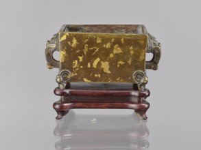 Censer on base;, Chinese, Qing dynasty 1644–1911, 18th century. Ceremonial vessel censer with lions