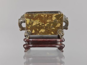 Censer on base, Chinese, Qing dynasty 1644–1911, 18th century. Ceremonial vessel censer with lions