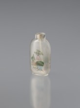 Snuffbox with spoon, Chinese; Qing dynasty 1644–1911. Rounded-sided snuffbox, height 6.4 cm, width